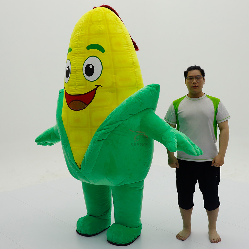 Custom Corn Cartoon Vegetable Anime Cosplay Mascot Costume for Carnival Fancy Dress Mascotte Halloween Party Performance