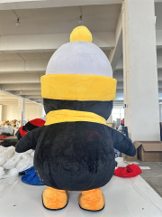 Cute Penguin With Hat and Scarf 2m/2.6m Walking Moving Cosplay Cartoon Inflatable Mascot Costume Battery Blow up Suit for Adults