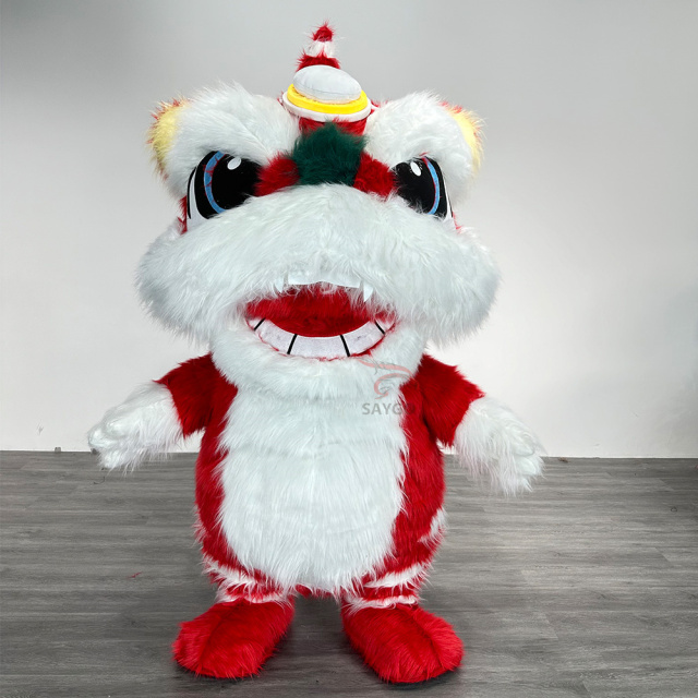 New Arrivals Happy Sky Inflatable Lion Dance Costume for Adults Chinese Lion Mascot Character Unisex