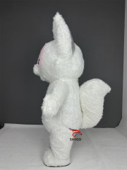 Linabell Unisex Adult Inflatable Fox Costume Halloween Cosplay Kits Cute Carnival Animal Walking Suit Cloth Blow Giant Mascot