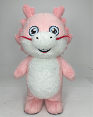 Pretty Quality Furry Plush Dragon Mascot Costume for Adults Cosplay Wear 2.2/2.6m Performance Inflatable Dragon Mascot Costumes