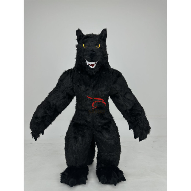 Factory Price Giant White Black Grey Wolf Inflatable Mascot Costume Commercial Walking Adults Party Dress for Event
