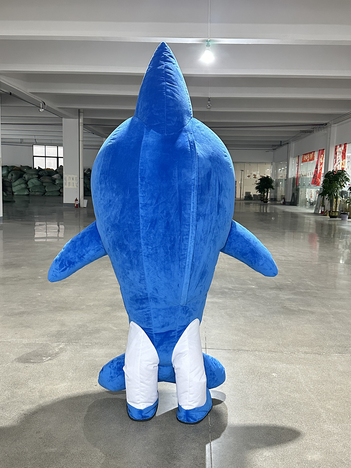 Adult Cosplay Holiday Suit Halloween Plush Inflatable Costume Shark Half Suit Inflation for Party Carton Packing Unisex Anime
