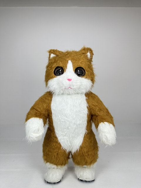 High Quality 2m Halloween Cat Cosplay Costume Hot Sale Plush Mascot Animal Anime Themes Print Technique Festivals Adults Unisex