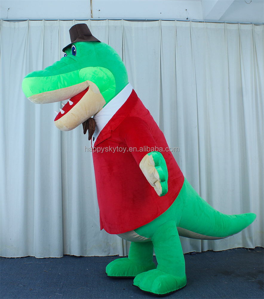 MOQ 1 Inflatable Mascot Costume 2m Crocodile Custom Cosplay Mascotte Theme Fancy Dress Carnival
