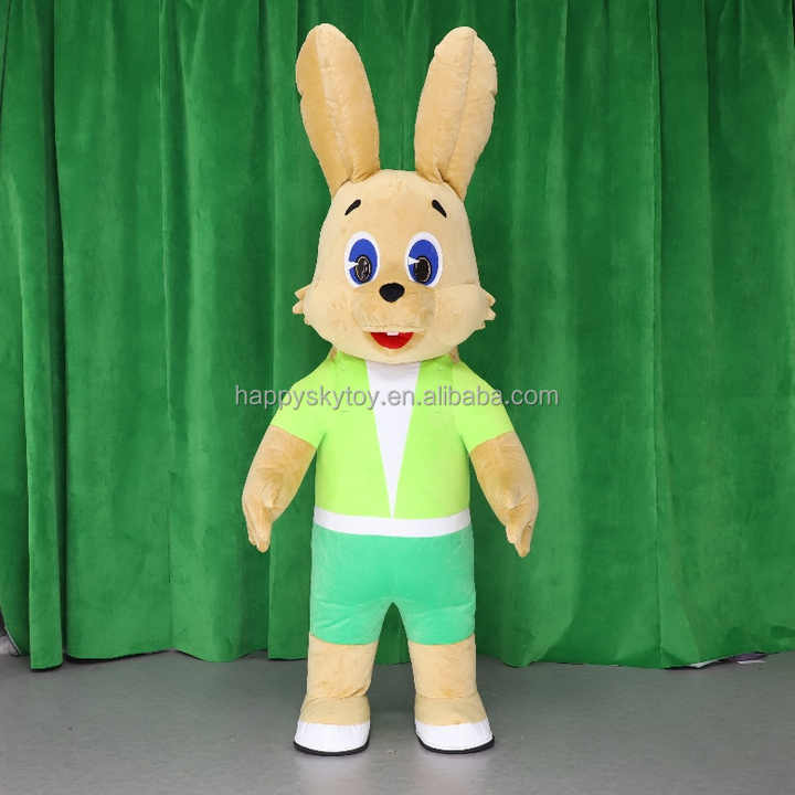 Fluffy Mascot Bunny 2m Inflatable Clothing Suits for Adults Easter Bunny Mascot Costumes Hot Selling