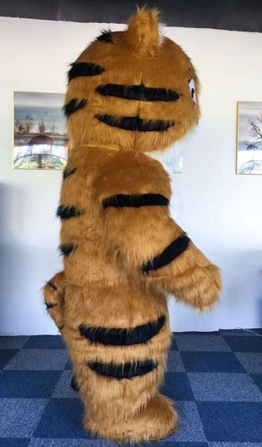 Cute Furry Inflatable Plush Costume tiger Fursuit Promotion Halloween Cosplay Party Animal Inflatable Costume Free Size