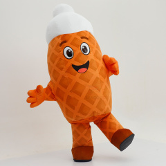 Festival Walking Fun Food Cartoon Customization Inflatable Waffle Ice Cream Mascot Costume Cosplay Adult Costume for Sale