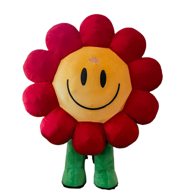 Custom Beautiful Flower Inflatable Mascots Costumes for Parade Walking Outside 2.2m Flower Inflatable Clothing Stage Dress