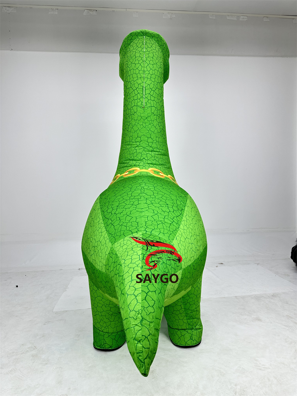 Giant 3.5m Green Dinosaur Mascot Costume Inflatable Grass Dragon Dinosaur Wearable Mascot for Adults Air Blow Cloth