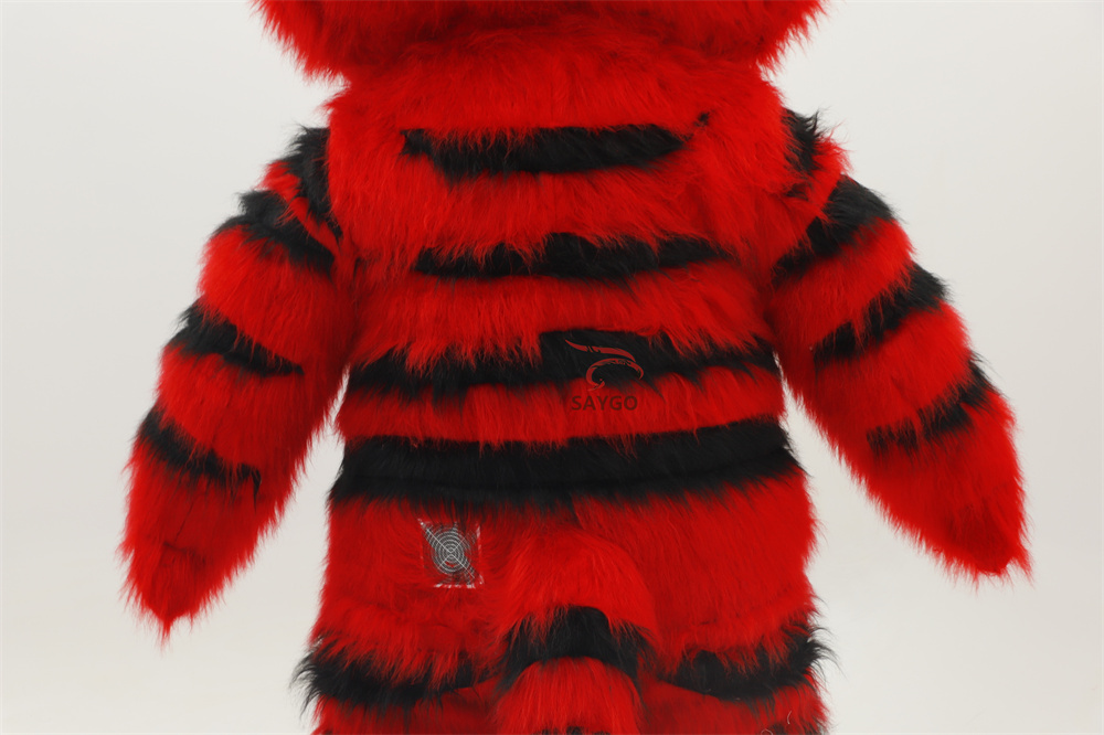 Red Tiger Wild Animal Inflatable Life Size Long FurTiger Animal Costume Rental for Adults Unisex Easter/Halloween,Big Mascot,Lovely Red Inflatable Life Size Long FurTiger Animal Costume Rental for Adults Unisex Easter/Halloween