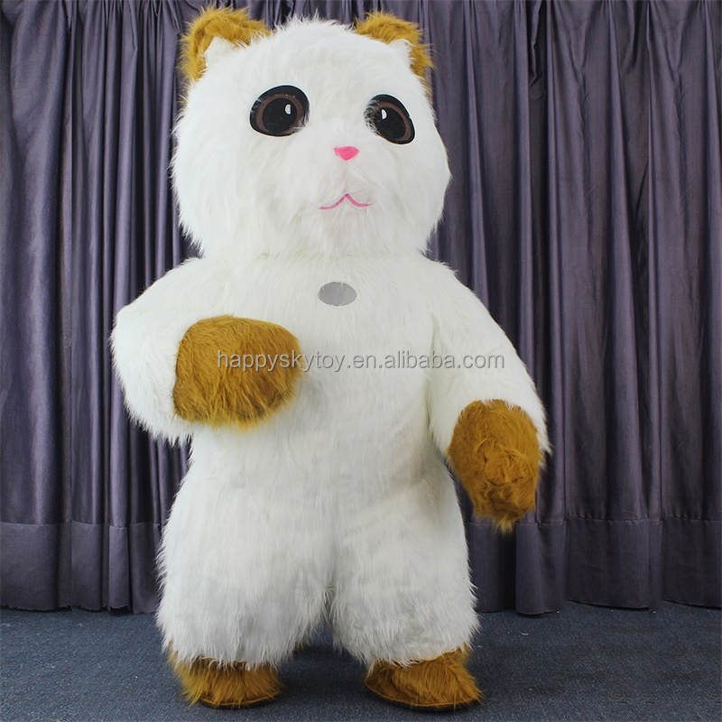 Inflatable Cat Costumes Adult Halloween Cosplay Costumes Blow up Cuty Role Play Disfraz Fancy Party Dres for Adult Kids
