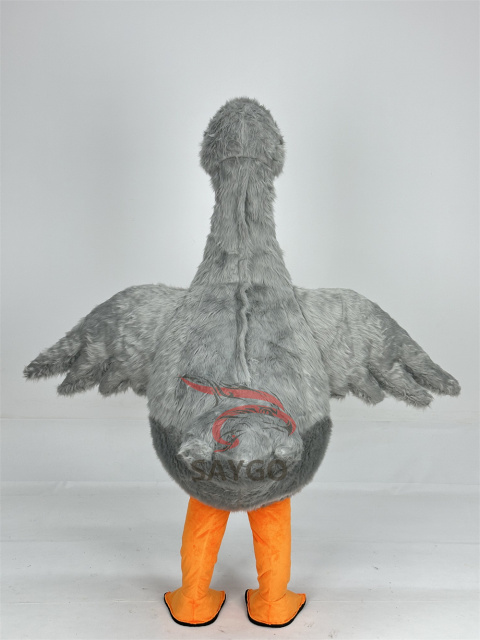 Goose Gray Swan Mascot Costume Adults Plush Furry Inflatable Animal Dress Suit Halloween Party Outdoor Advertising Party Cosplay