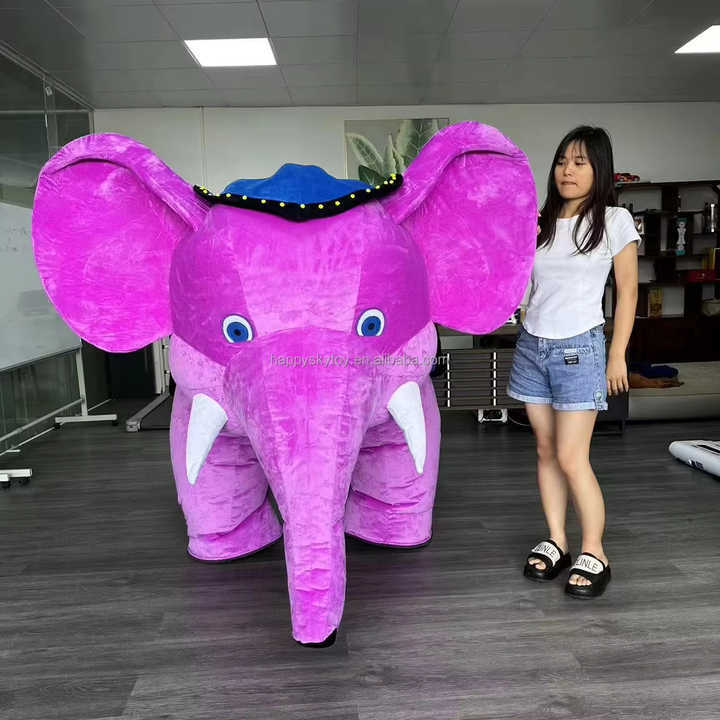 High Quality Customizable Plush Purple Elephant Inflatable Mascot Costume Unisex Adults Christmas/Halloween Cosplay Party