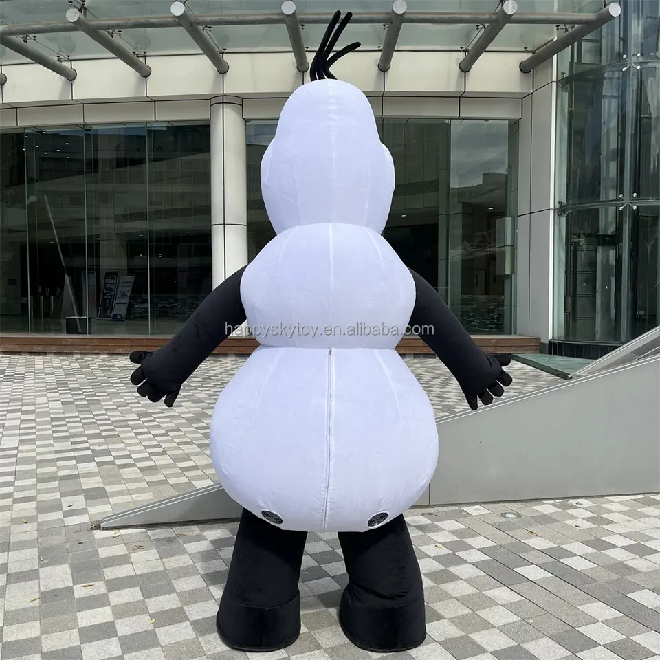 Manufacturer Custom Inflatable Mascot Costume Snowman Funny Cosplay Costume for Party