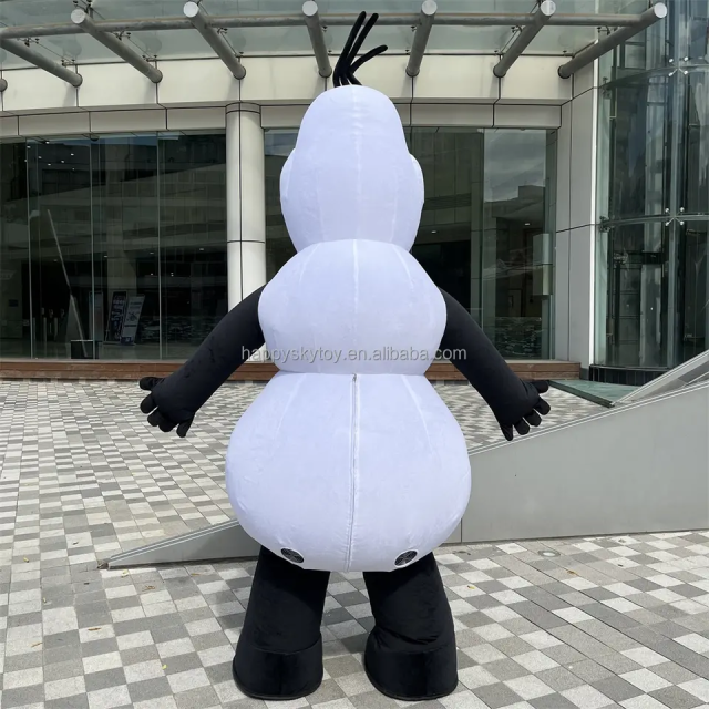 Manufacturer Custom Inflatable Mascot Costume Snowman Funny Cosplay Costume for Party