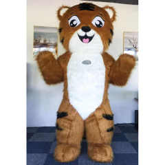 Hot Selling Unisex Giant Inflatable Tiger Mascot Costume Festival Advertising Suit for Adults Mobile Walking Dress