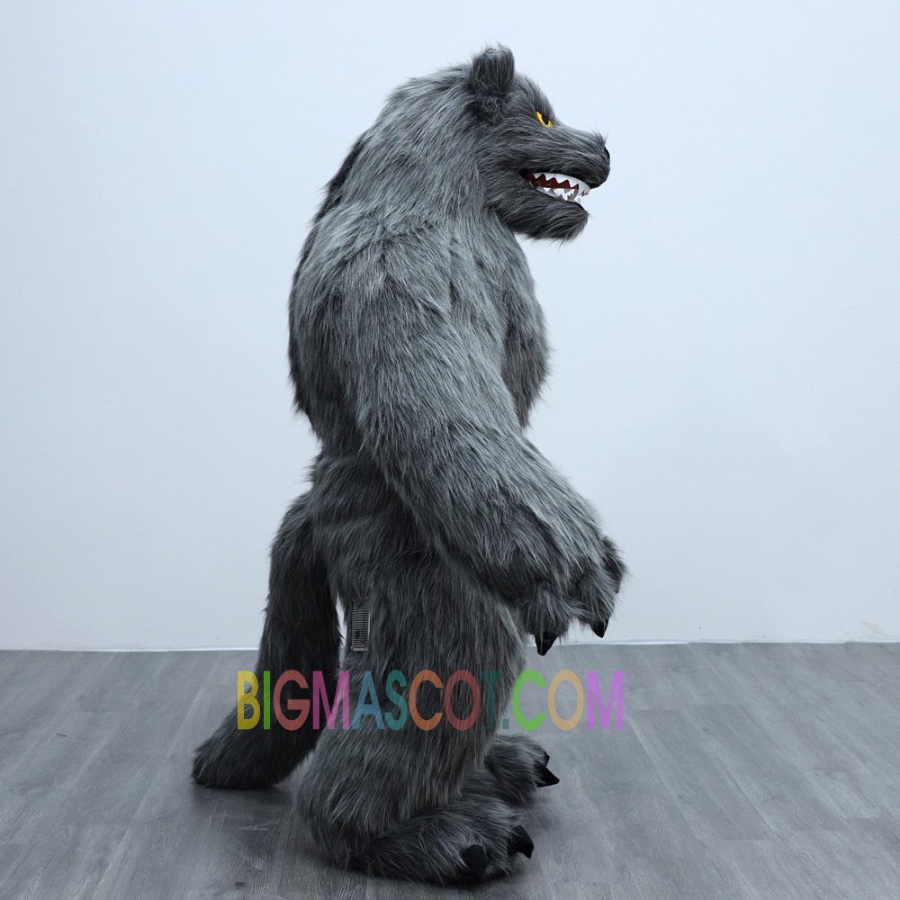 Wolf Animal Carnival Dress Suit Fur Costume Inflatable Mascot Costume for Christmas Plush Furry Party Wolf Mascot