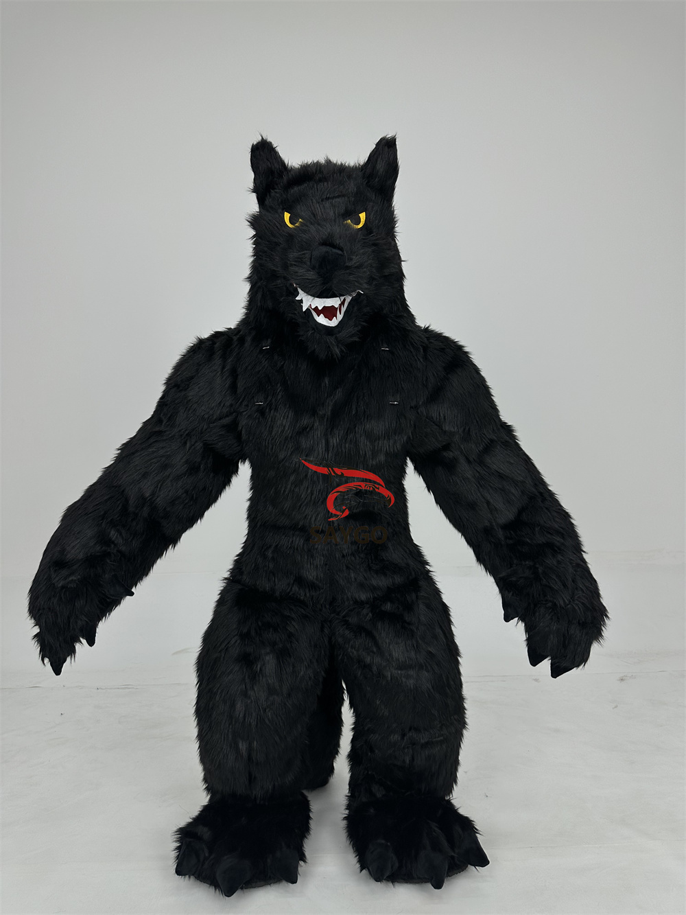 High Quality Unisex Giant White & Black Wolf Inflatable Mascot Costume Commercial Walking Hot Sale Adults