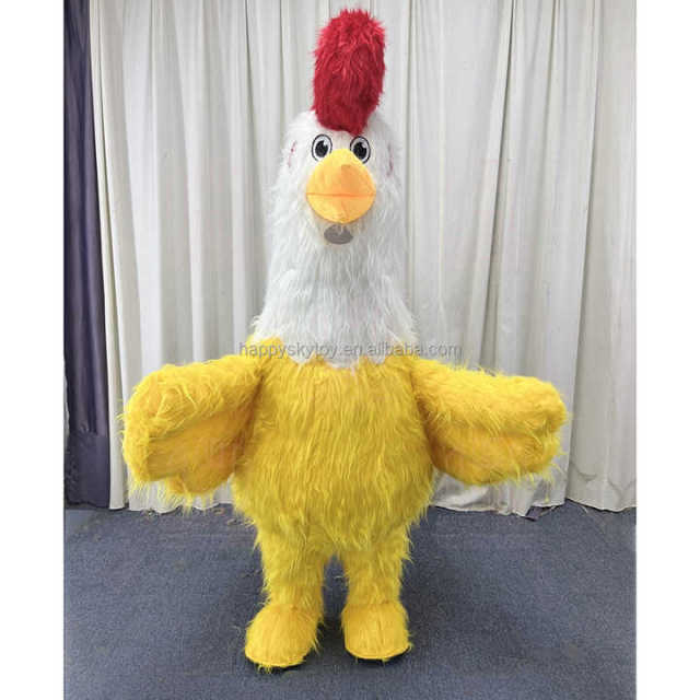 2M Funny Inflatable Rooster Mascot Costume for Adults Anime-Themed Plush Dressing for Parties