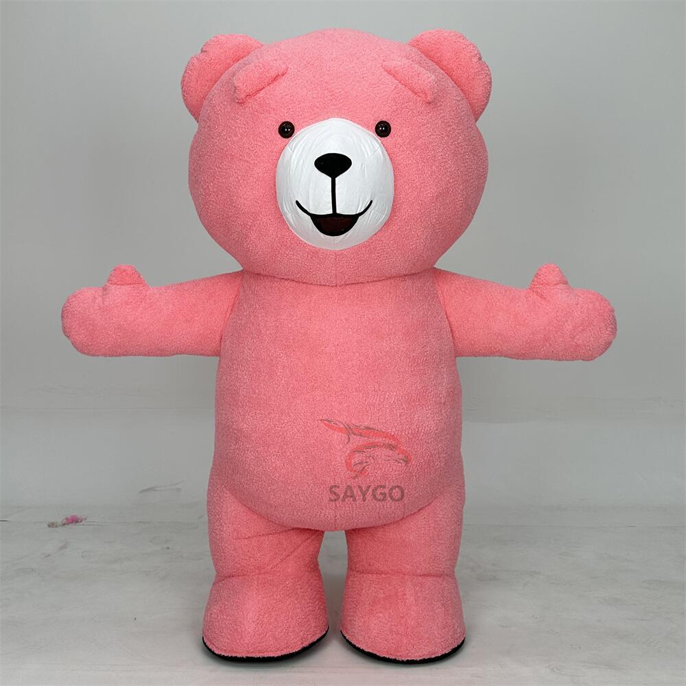 Inflatable Teddy Bear Costume Mascot for Adults Unisex Halloween Party Beer Theme