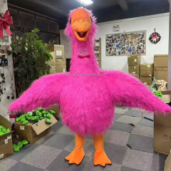 Goose Mascot Costume White Rose Yellow Inflatable Goose Walking Performance Inflatable Mascot Costume