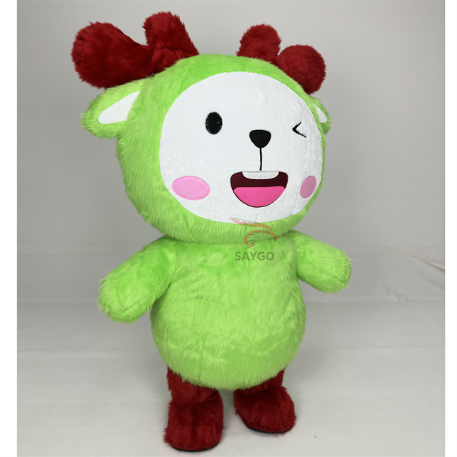 Mascot Costume Cartoon Character Advertising Inflatables Deer Clothing for Christmas Festivals Party Dress Entertainment