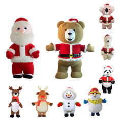 Guangzhou Factory 2M/2.6M/3M Christmas Mascot Santa Clause Inflatable Costume for Party