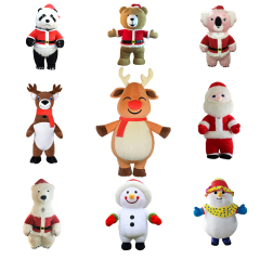 Customized Inflatable Reindeer Costume for Adults Giant Advertising Mascot Dress in Plush Style for Christmas Parties Carnivals