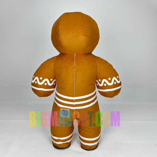 Adult Inflatable Gingerbread Man Costume Merry Christmas Claus for Holiday and Promotion Use