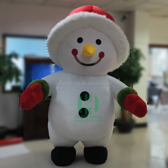 Christmas Snowman Adult Mascot Costume Custom Design Party Costume for Adults Happy Sky Easter/Halloween