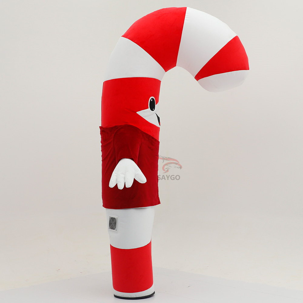 Inflatable Performance Costume Customized Inflatable Candy Cane Mascot Costume Adult Christmas Parade Decoration for Halloween