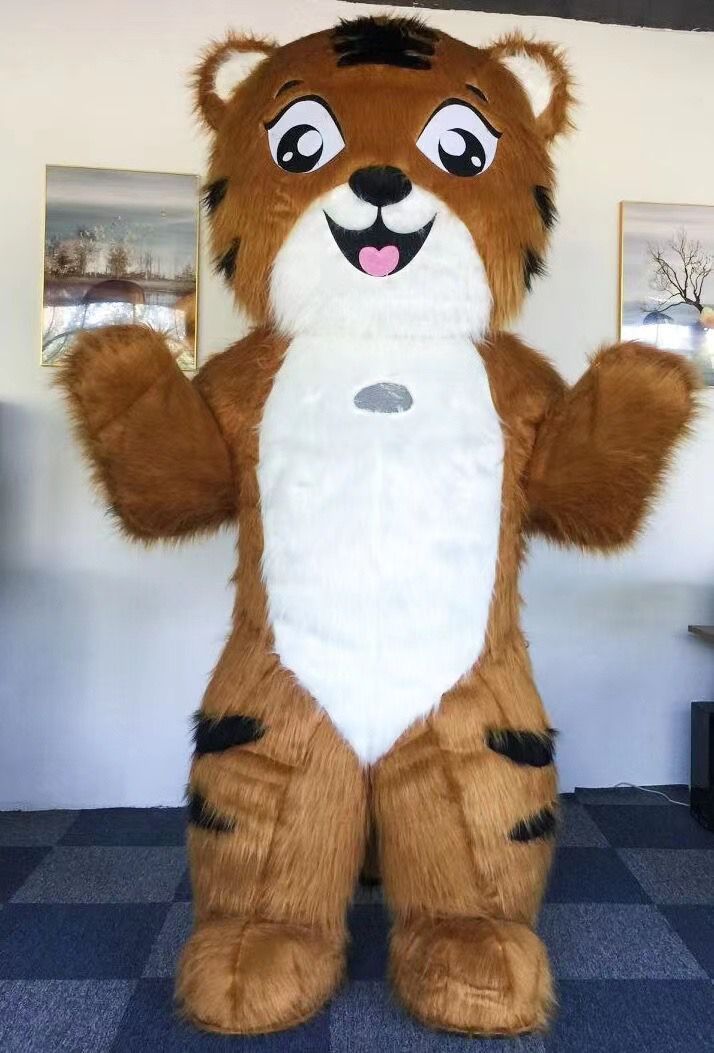 Hot Selling Unisex Giant Inflatable Tiger Mascot Costume Festival Advertising Suit for Adults Mobile Walking Dress