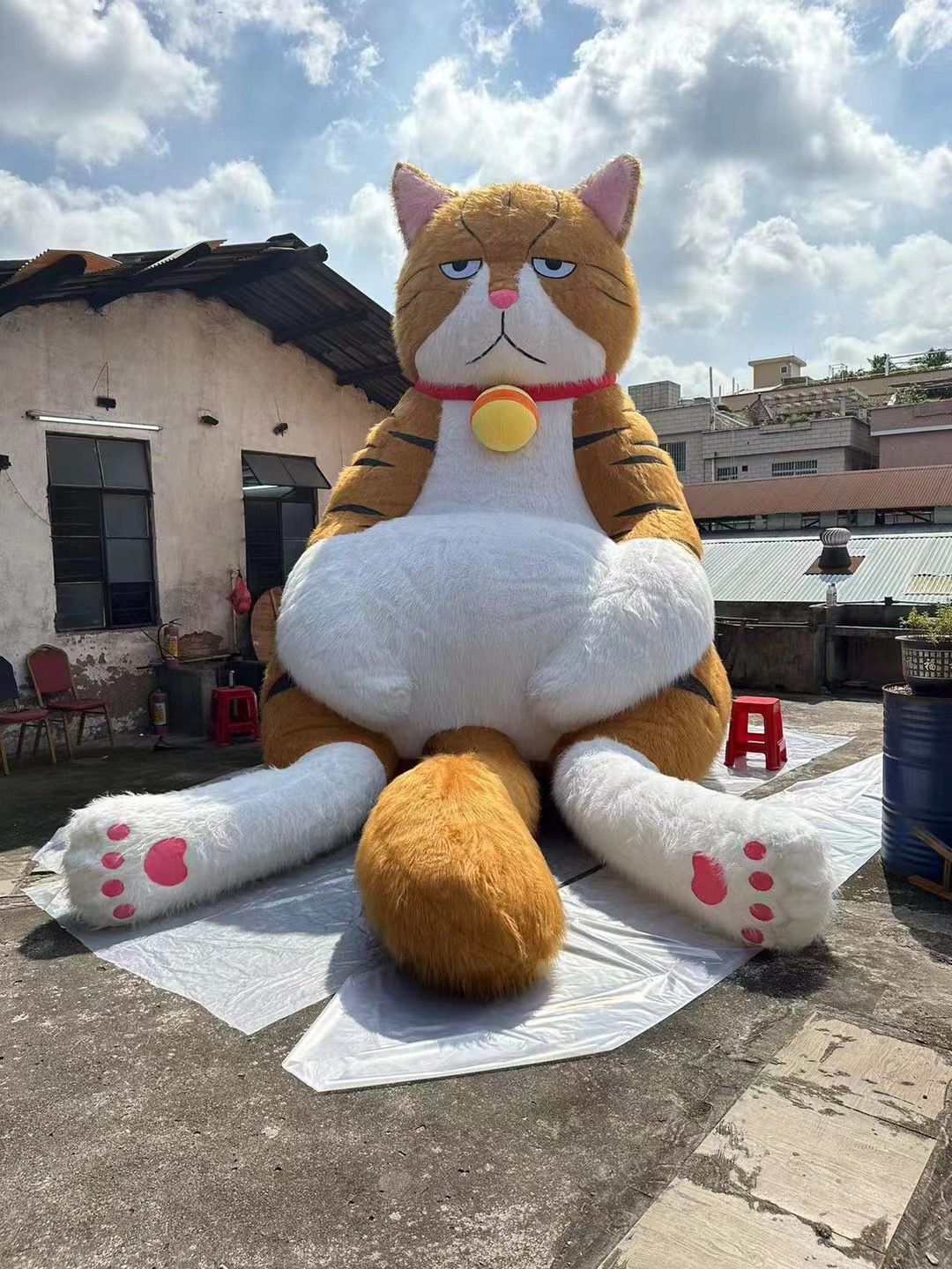 4M Huge Indoor/Outdoor Teddy Bear Inflatable Mascot Air-Filled Garden Decoration for Holiday Parties Cartoon Model