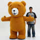 Inflatable Brown Teddy Bear Mascot Costume for Carnival and Party Adult Unisex Halloween Costume