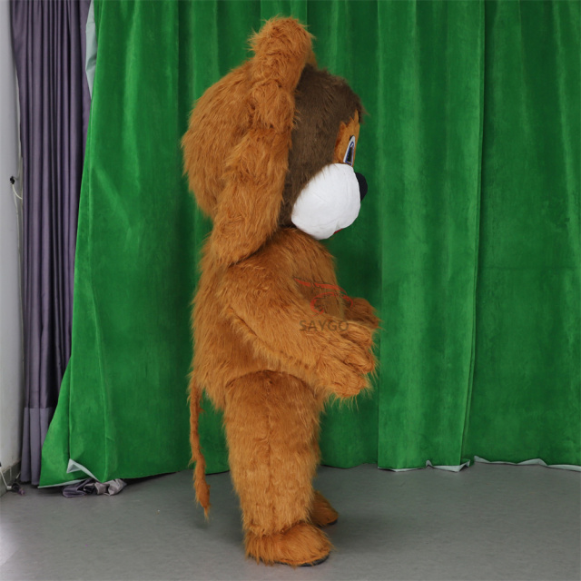 High Quality Inflatable 2m Realistic Walking Inflatable Christmas Clothing Lion Animal Mascot Costumes