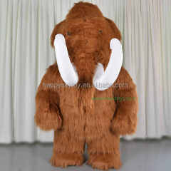 Awesome Long Ivory Mammoth Mascot Costume 2m CE Inflatable Mommoth Elephant Mascots Costume Suits for Animal Theme Events