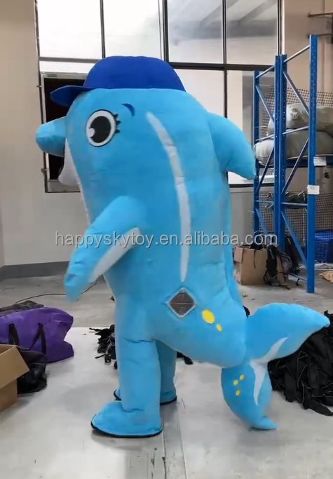 Inflatable Dolphin Mascot Costume Cartoon Sea Creatures Walking Costume Sale Inflatable Dolphin Costume Dolphin Inflatable
