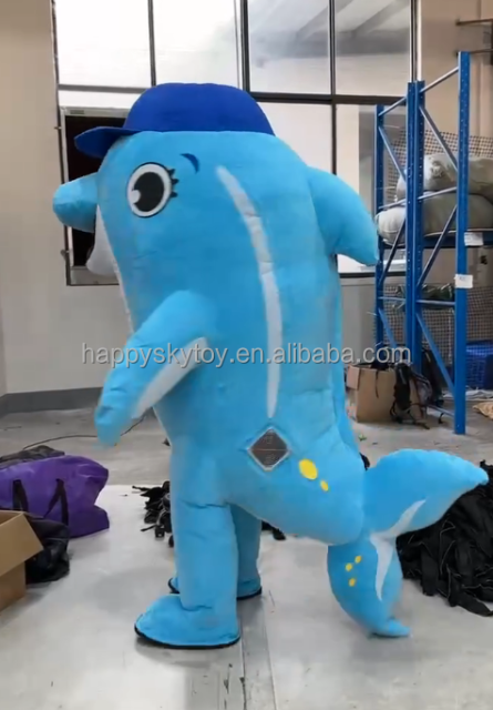 Inflatable Dolphin Mascot Costume Cartoon Sea Creatures Walking Costume Sale Inflatable Dolphin Costume Dolphin Inflatable