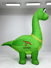 Giant 3.5m Green Dinosaur Mascot Costume Inflatable Grass Dragon Dinosaur Wearable Mascot for Adults Air Blow Cloth