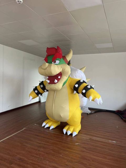 Promotional Cartoon Character Cosplay Suit Inflatable Bowser Turtle Mascot Costume for Adults Halloween Adult Cosplay Dress