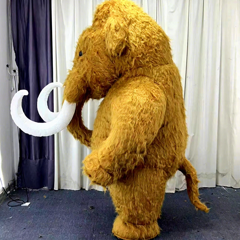 3m Majestic Mammoth Mascot Costume for Adults Inflatable Mammoth Manny Mascot in Ice Age Character