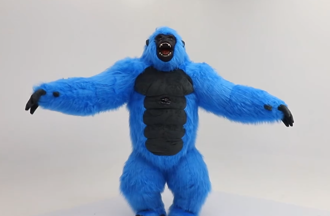 Inflatable Green Gorilla Adult Unisex Cartoon Mascot Costume Rental for Easter/Halloween Party Promotion,Big Mascot,Inflatable Green Gorilla Adult Unisex Cartoon Mascot Costume Rental for Easter/Halloween Party Promotion