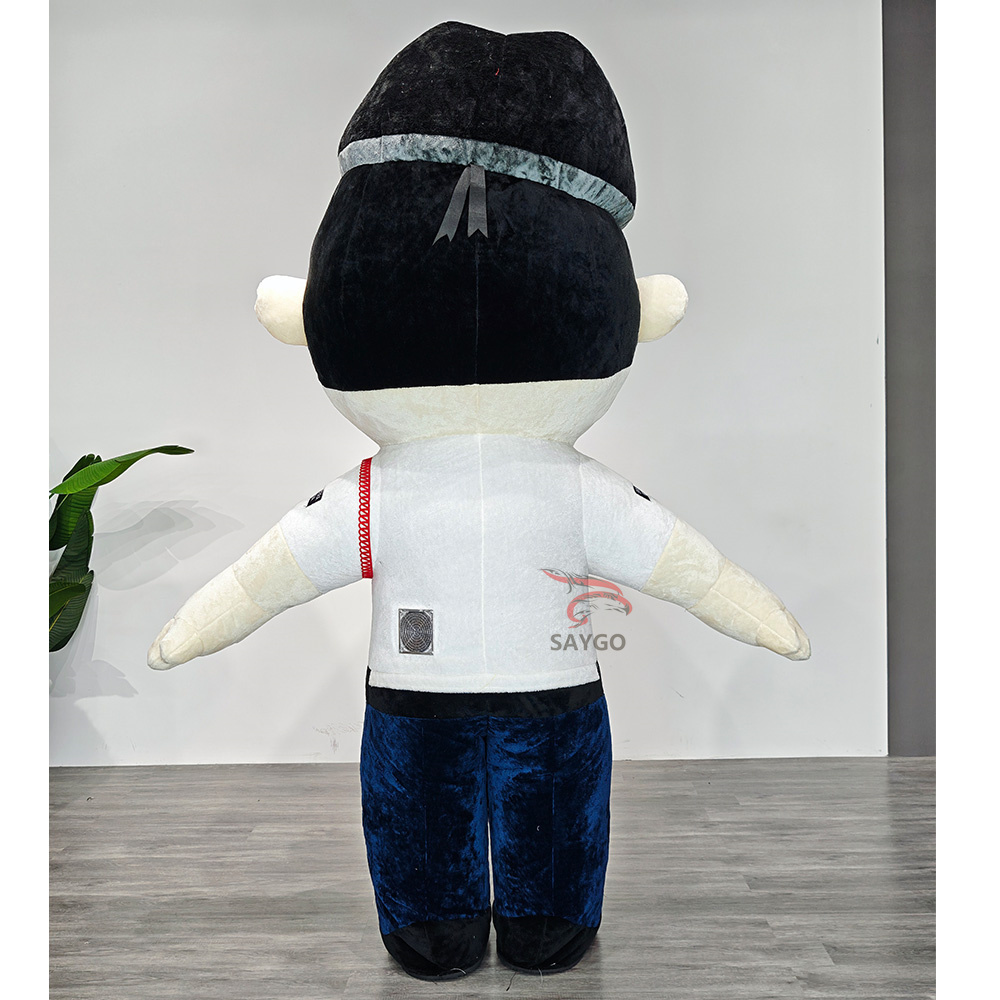 Safe Guard People Mascot Costume for Outdoor Walking Effect Activities 2m Inflatable Security Guard Man Inflatable Clothing