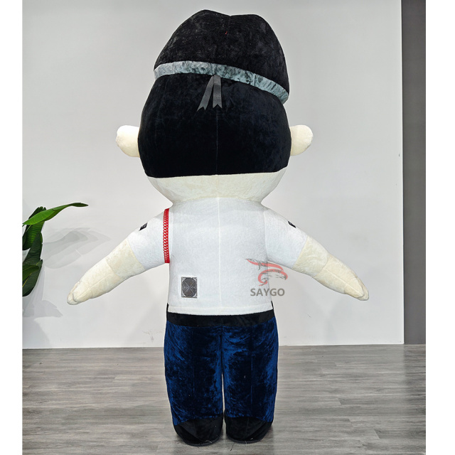 Safe Guard People Mascot Costume for Outdoor Walking Effect Activities 2m Inflatable Security Guard Man Inflatable Clothing