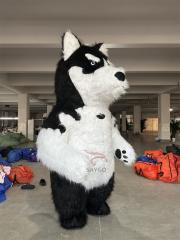 Commerical  Inflatable Christmas Animal Siberian Husky Dog Mascot Costume for Halloween  Cartoon Cosplay Mascot