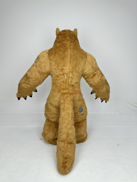 Inflatable Unisex Wolf Mascot Costume Adults Cosplay Animal Cartoon Outfits Halloween Christmas Parties Realistic Walking Mascot