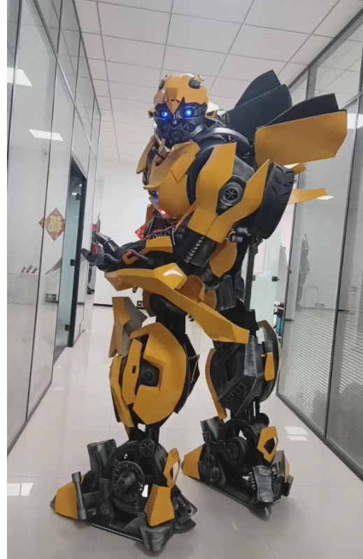Camaro Bumblebee Transformers Realistic Adult LED Robot Costume Party Mascot Suit with Illuminated Dance Robot Features,Big Mascot,Realistic Adult LED Robot Costume Party Mascot Suit with Illuminated Dance Robot Features