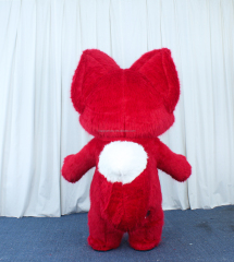 Unisex Custom Fox Inflatable Mascot Costume Hand-Drawn Printing Plush Material for Party Advertising