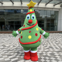 Adults Party Cosplay 6.5ft Inflatable Christmas Tree Mascot Costume Blow up Christmas Tree Cloth Suits Costumes for Celebration